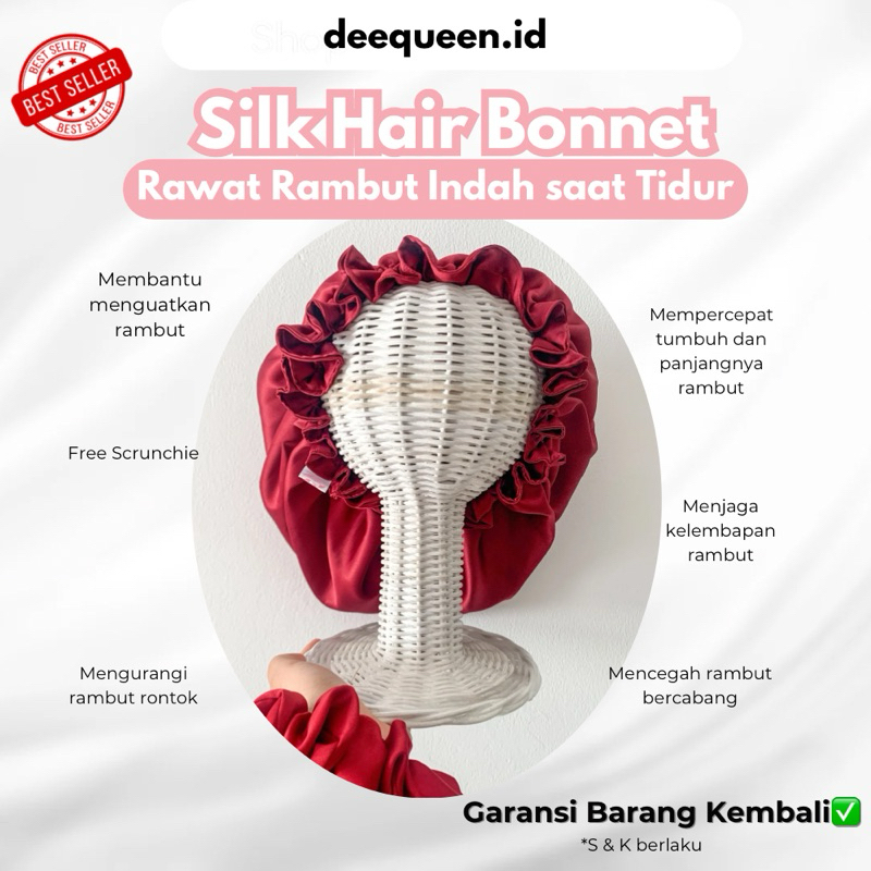 HAIR BONNET SILK  PREMIUM satin bonnet - Hair bonnet silk / hair bonnet berkualitas High