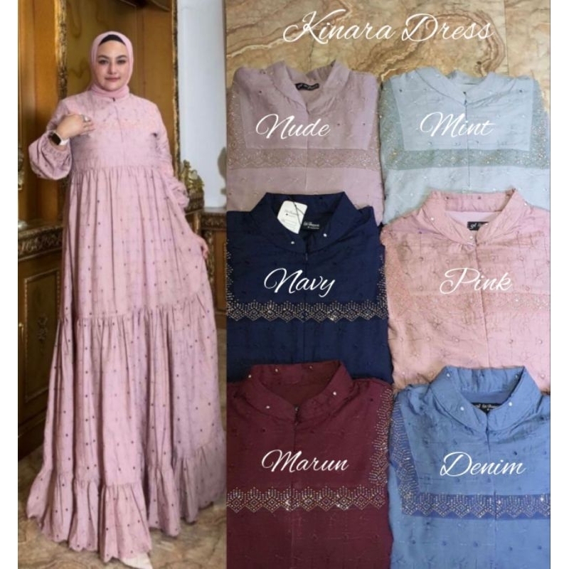 dress kinara set hijab real pich