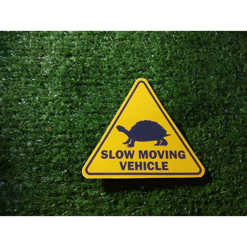 

stiker vinyl slow moving vehicle