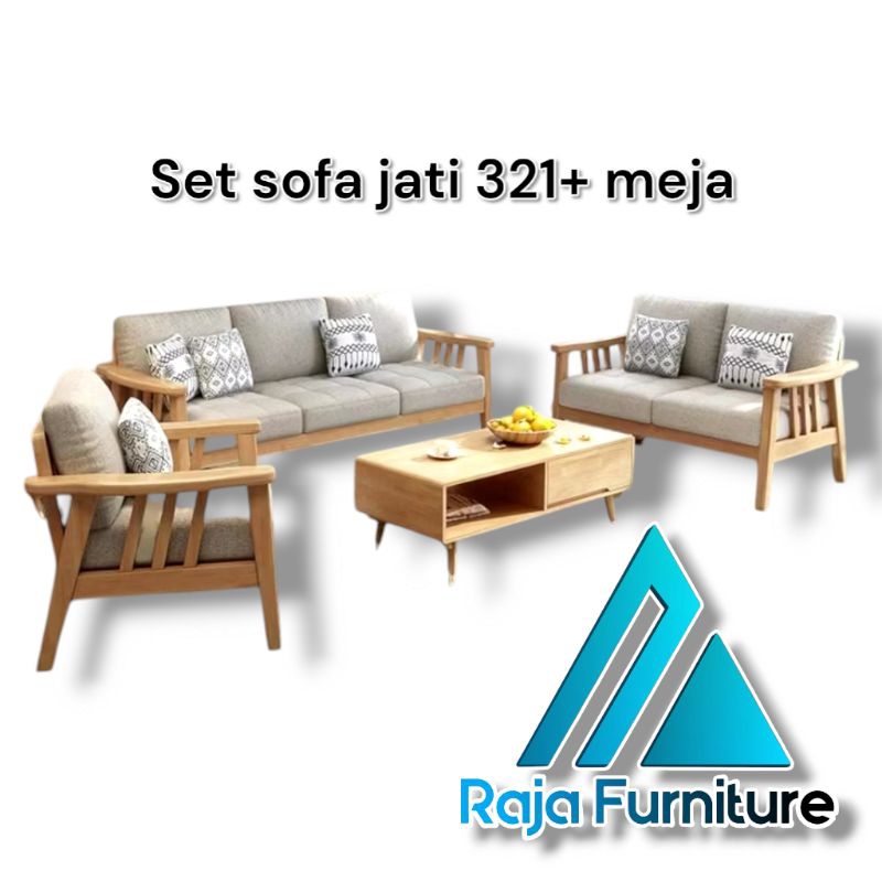 Raja Furniture KURSI TAMU AESTETIC BAHAN KAYU JATI JEPARA