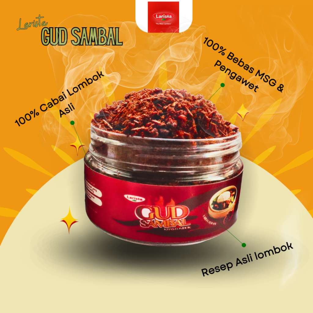 

PAKET HEMAT 2 pcs - Gud Sambal Terasi Kering Khas Lombok (50g)