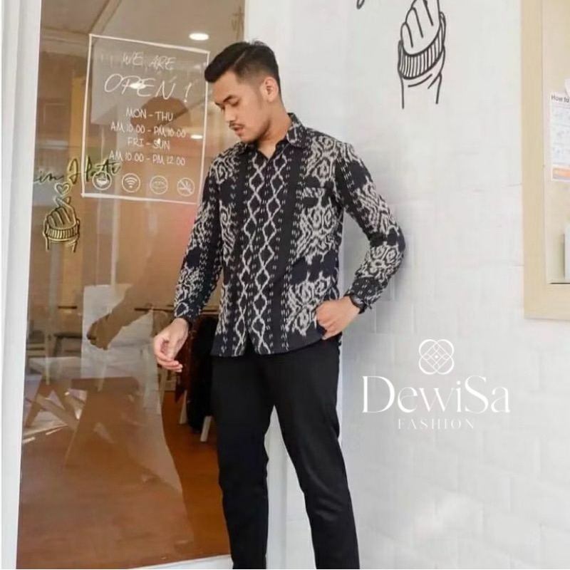 Baju Tenun Kemeja Tenun Baju Kantor Pria Baju Seragam