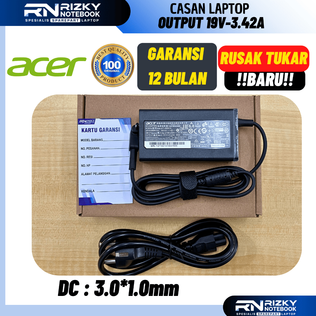 Charger Acer TravelMate P214 Aspire 3 5 swift 3 travelmate p214 sf314 41 45fe  19v 2.37a 3.42a