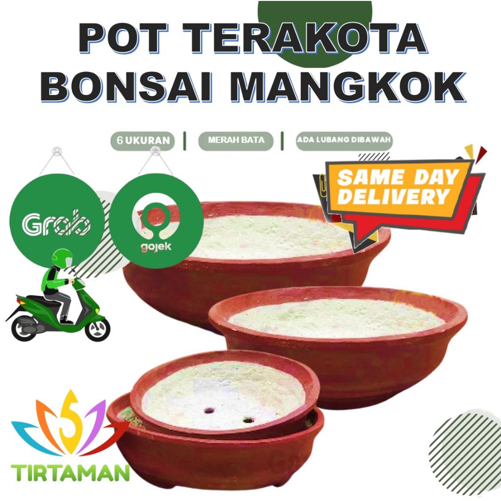 pot terakota bonsai mangkok/pot gerabah bonsai mangkok / pot bonsai tanah liat [khusus kurir instan]