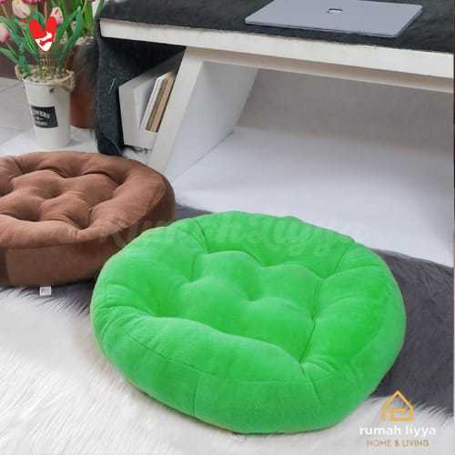 Liyya Cushion Ball Alas Bantal Duduk Bulat Lantai Kursi Sofa  Lesehan Jumbo - HIjau