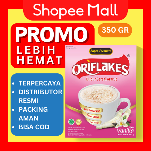 

Oriflakes Sereal Umbi Garut dan Susu Kambing Ettawa Herbal untuk Maag dan Asam Lambung 350 gr FS