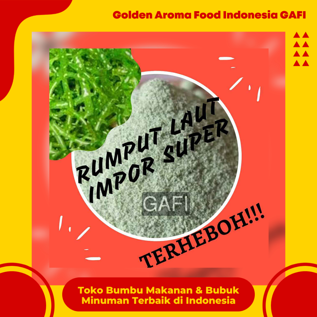 

GAFI Food Bumbu Tabur Rasa Rumput Laut Import Super 1 Kg Enak Murah Halal, Super Import Seaweed Seasoning Powder 1kg