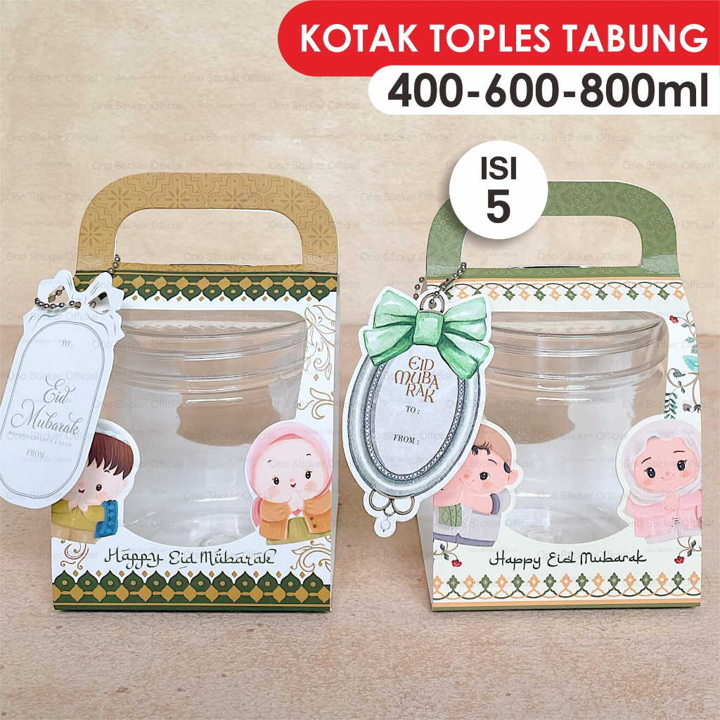 

Kotak Toples Tabung Box Kue Kering 400ml 600ml 800ml - Packaging Hampers Idul Fitri - Kotak Toples Tabung Lebaran