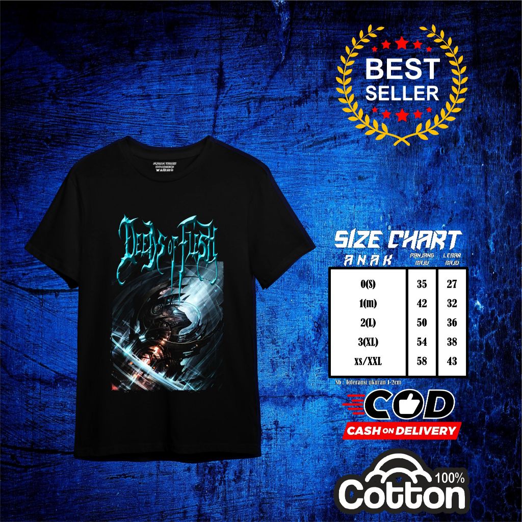 Kaos Metal / Baju metal band/edisi deeds of flesh Private Judgment Day / T shirt Metal / Kaos Band /