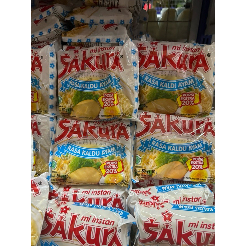 

(1dus isi 40pcs) Mie Sakura Kuah Rasa Kaldu Ayam