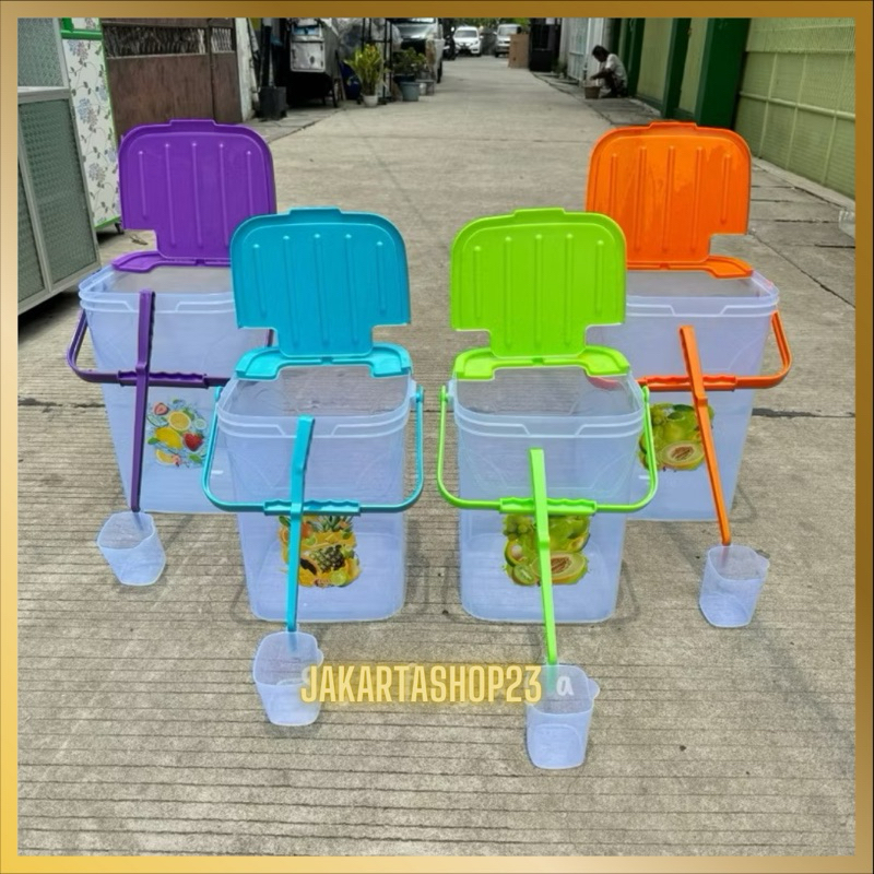 KIARA Toples Es Buah 20 Lt 30 Lt + Gayung Tempat Wadah Minuman 20 Liter Aquarium Es Kelapa 30 Liter 