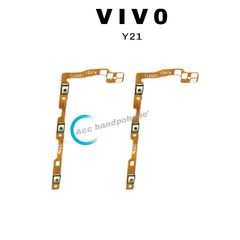 FLEXIBEL ON OF+VOLUME HP VIVO Y21 2021 ORI.  FLEXIBLE FLEX TOMBOL ON OF+VOL DALEM ORIGINAL.