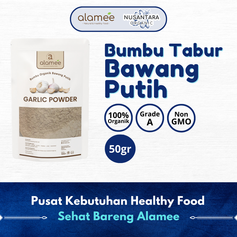 

ALAMEE 50gr Bawang Putih Bubuk Ground Garlic Powder Bumbu Dapur Organik Instan Murni Asli