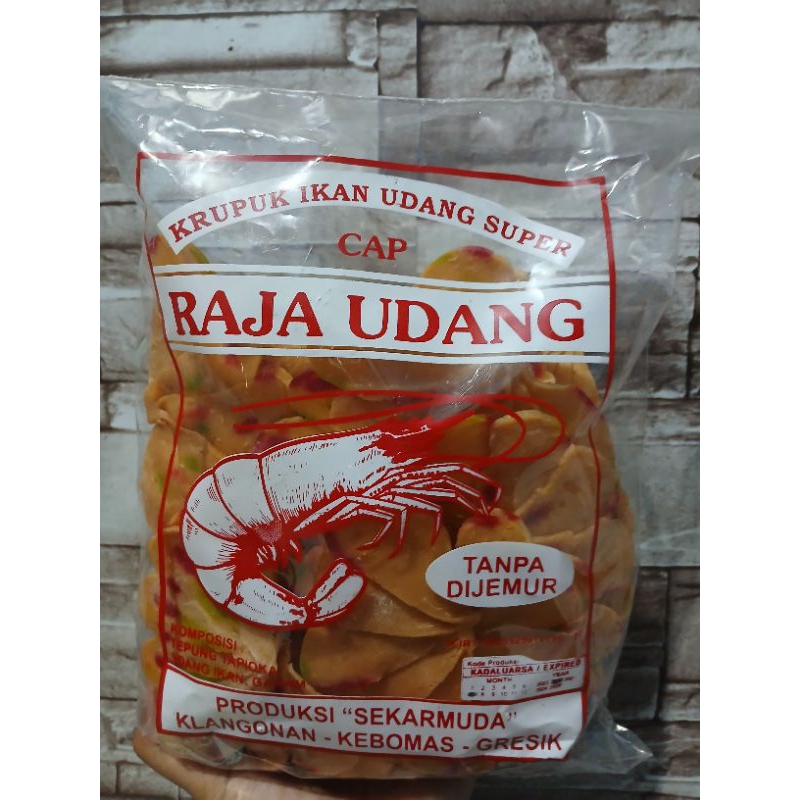 

Krupuk Kerupuk Ikan Udang Super Cap Raja Udang 500 gram Bentuk Kipas