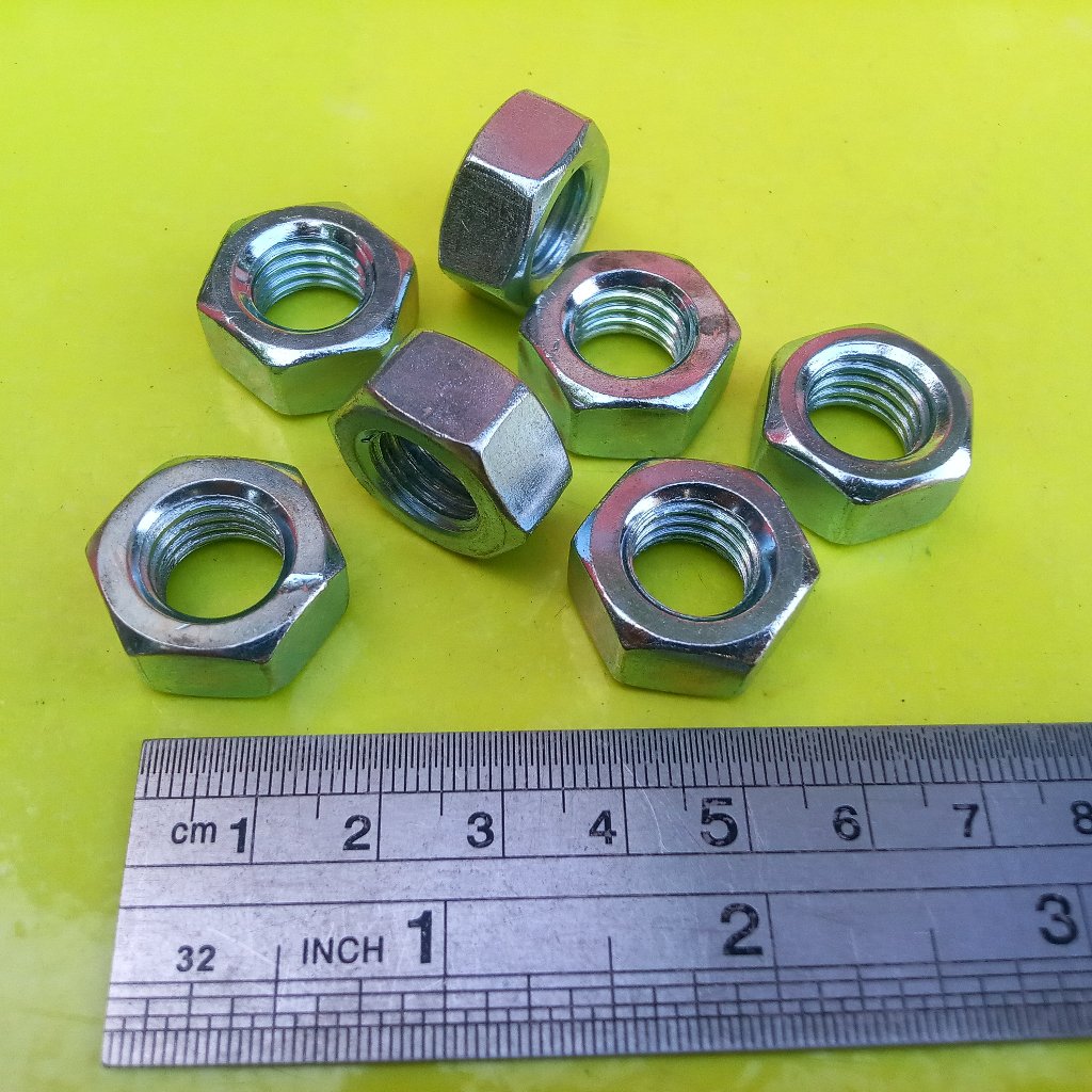 MUR PUTIH M12 / MUR BAUT KUNCI 19 / MUR M12 GALVANIS / MUR GALVANIZ M12 / NUT M12 BAUT 19