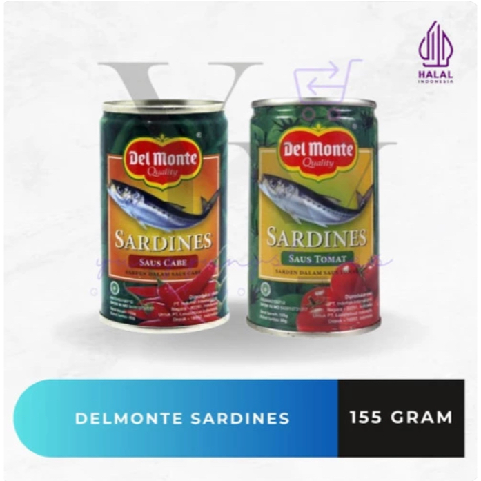 

[KECIL] Delmonte Sarden / Sardines Saus Tomat / Cabe 155 gram