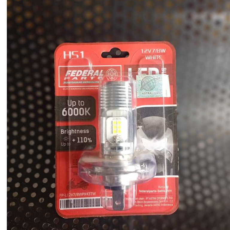 LAMPU LED 6 TITIK MATA 6000K 7-8 WATT ARUS DC ORIGINAL FEDERAL VIXION CB 150 R VERZA KLX TIPE HS1