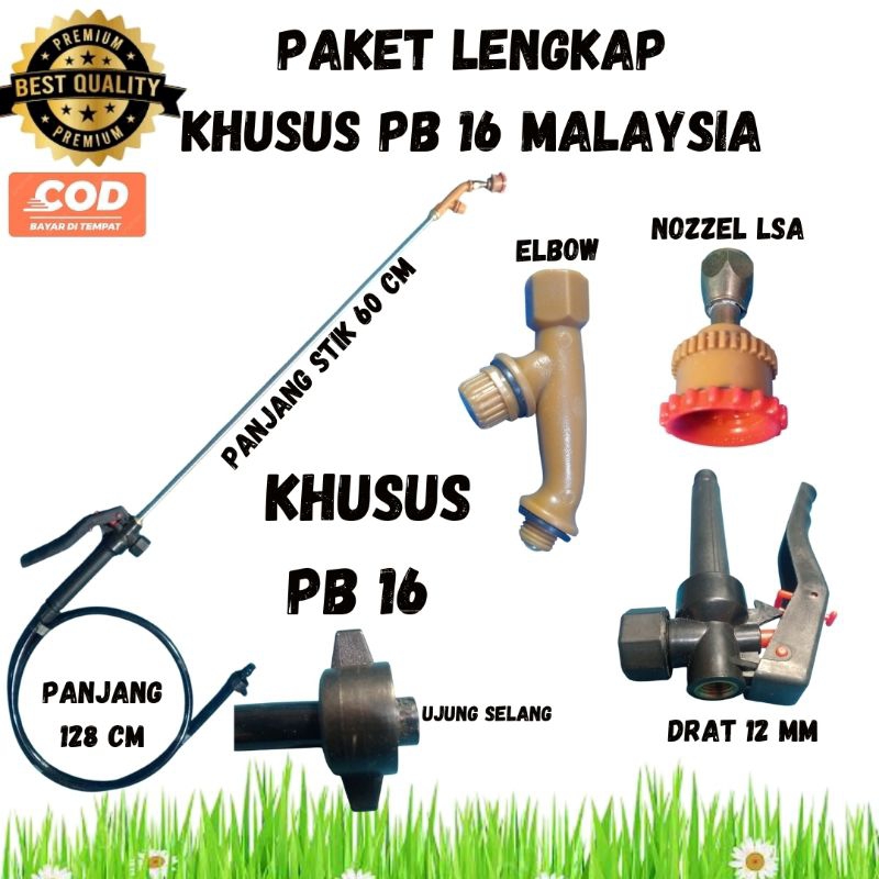 Alat Sprayer / tangki Malaysia PB 16 Alat semprot pertanian Lengkap.