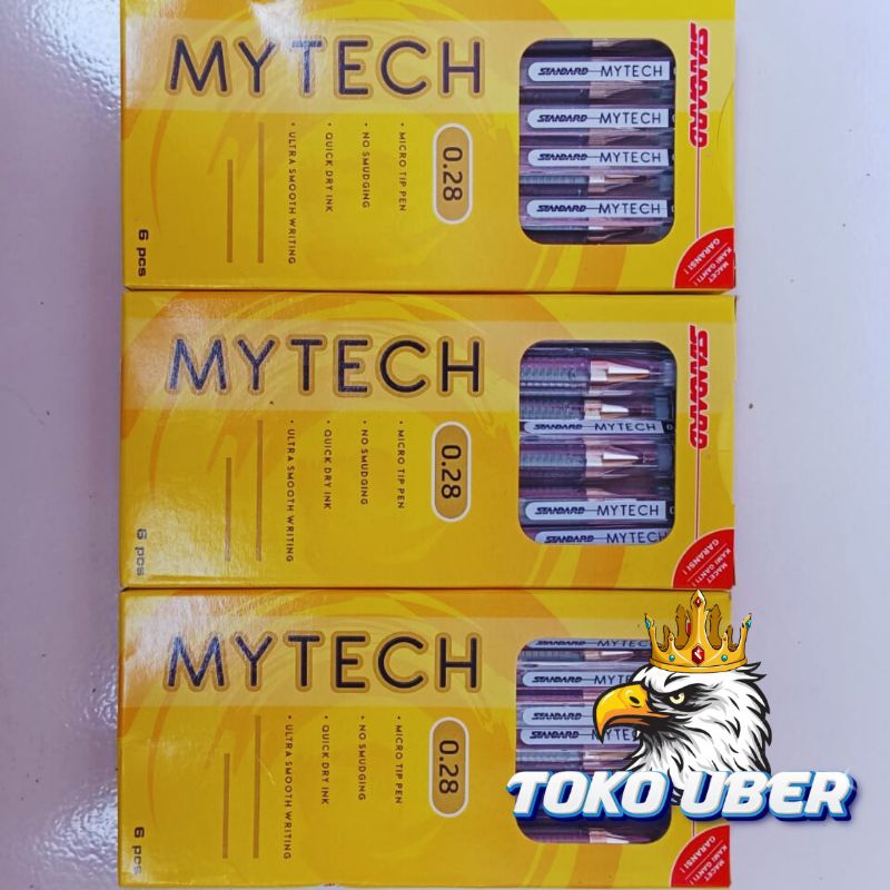 

Balpoint Standard Psn gel MYTECH Pulpen Gel Standard 0.28 Hitam Isi 6pcs
