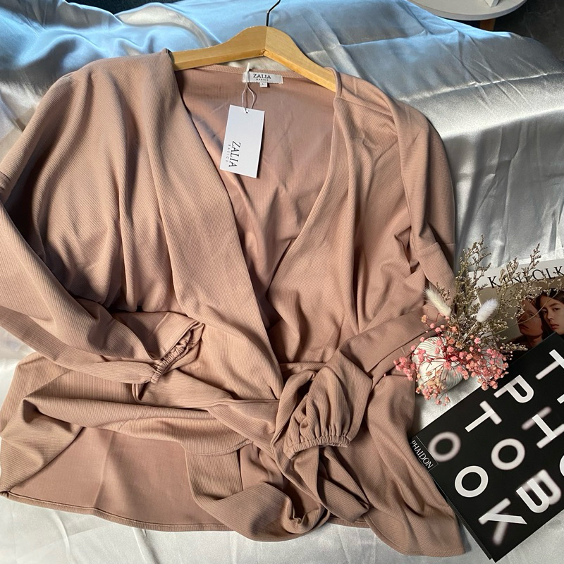 Z*lora Wrap Knit Top