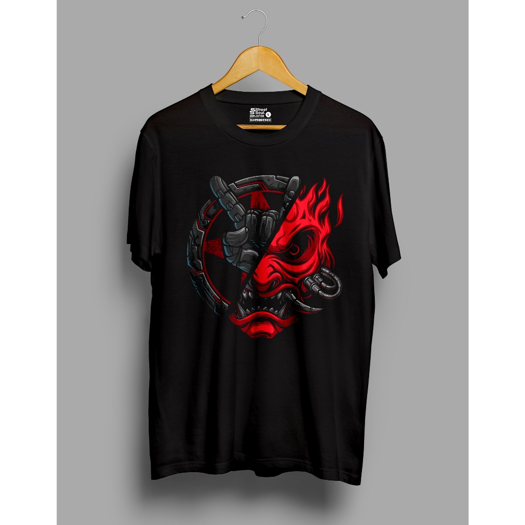 Kaos Pria Premium - Japanese Mask Art