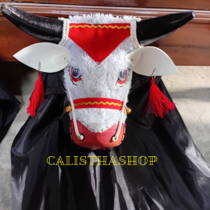 Mainan Anak Bantengan Mata Menyala  | Kuda Lumping | Topeng Banteng Kayu#