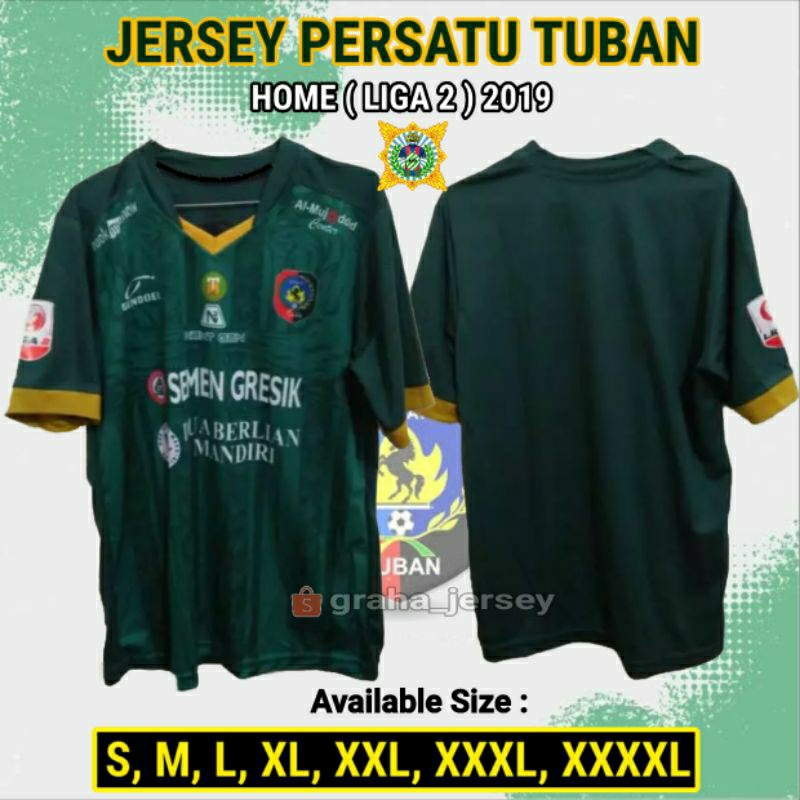 Jersey PERSATU Tuban Home 2019 Liga 2 Hijau Tua PRINTING Retro Lokal