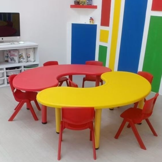 EXOTIC ET-925M MEJA (MOON TABLE) kaki besi impor meja lengkung setengah lingkaran 165×90×50 cm spira