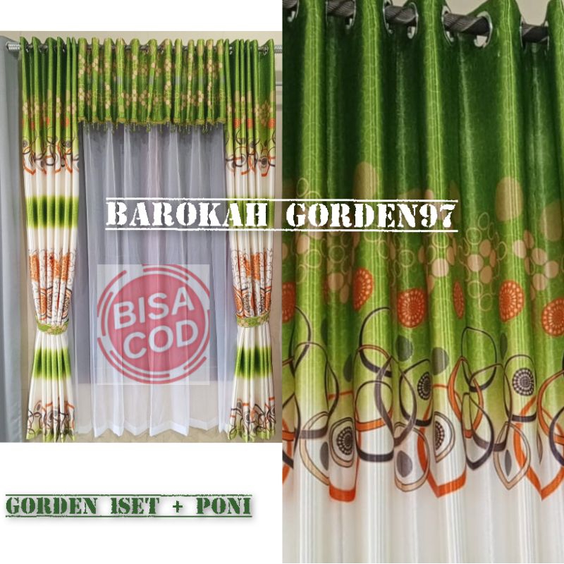 Gorden satu set lengkap gorden jendela ruang tamu pintu kamar minimalis