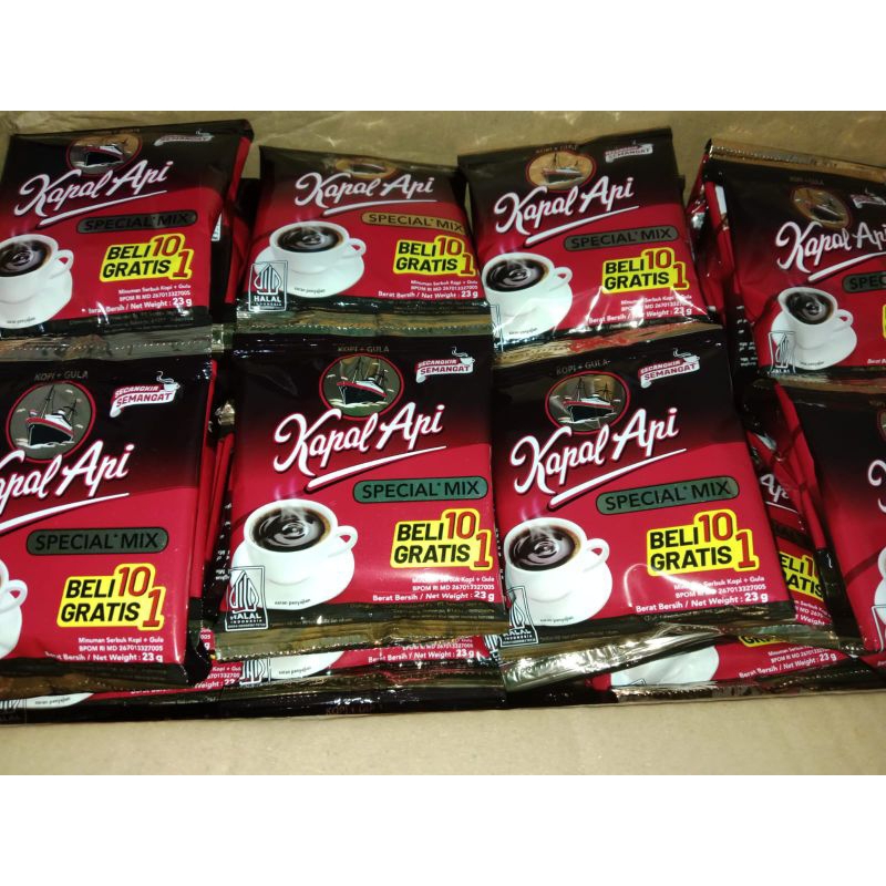 

Kopi Kapal Api Spesial Mix 23 gram ( 1 Renceng ) isi 10 free 1