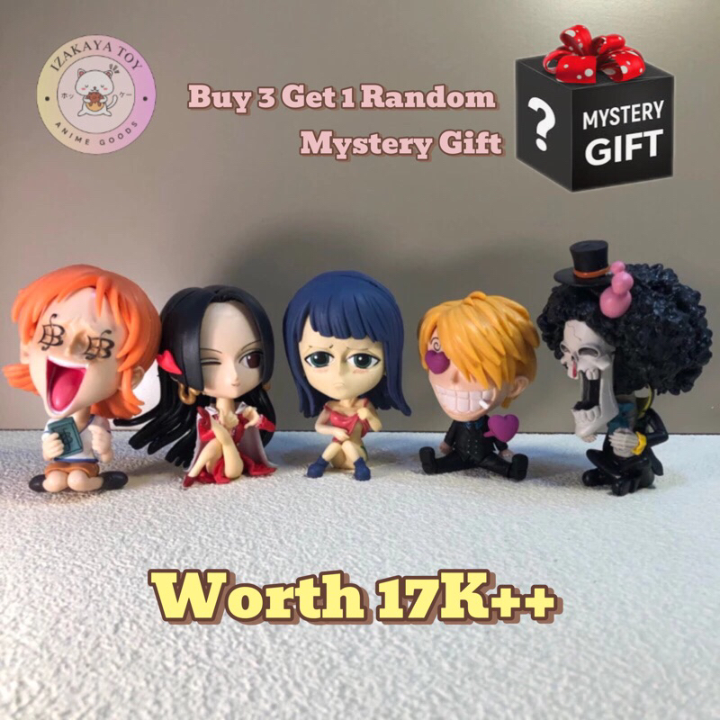 Action Figure Chibi Karakter One Piece - Mini Figure One Piece Luffy Zoro Sanji - Miniatur Lucu One 