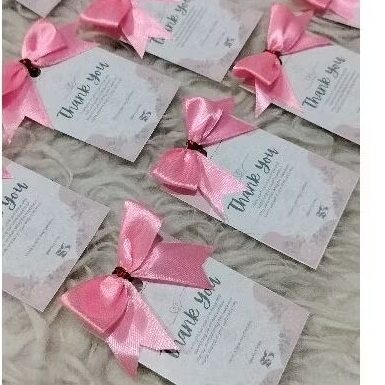 

(55 Pcs) Pita & Tag Souvenir Pernikahan Pita Jadi Kartu souvenir