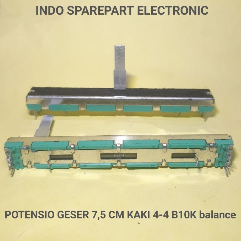 potensio geser 7,5 cm kaki 4-4 balans B10K