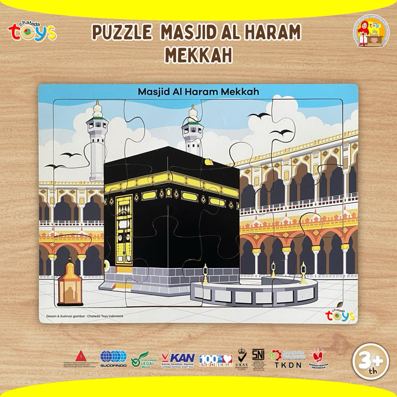 Puzzle Masjid Al Haram Mekkah Mainan Edukasi Kayu Chateda Toys
