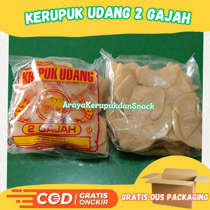 

Kerupuk Udang Cap Dua gajah - Kerupuk Udang Rawon - Kerupuk Rawon - Kerupuk Rasa Udang