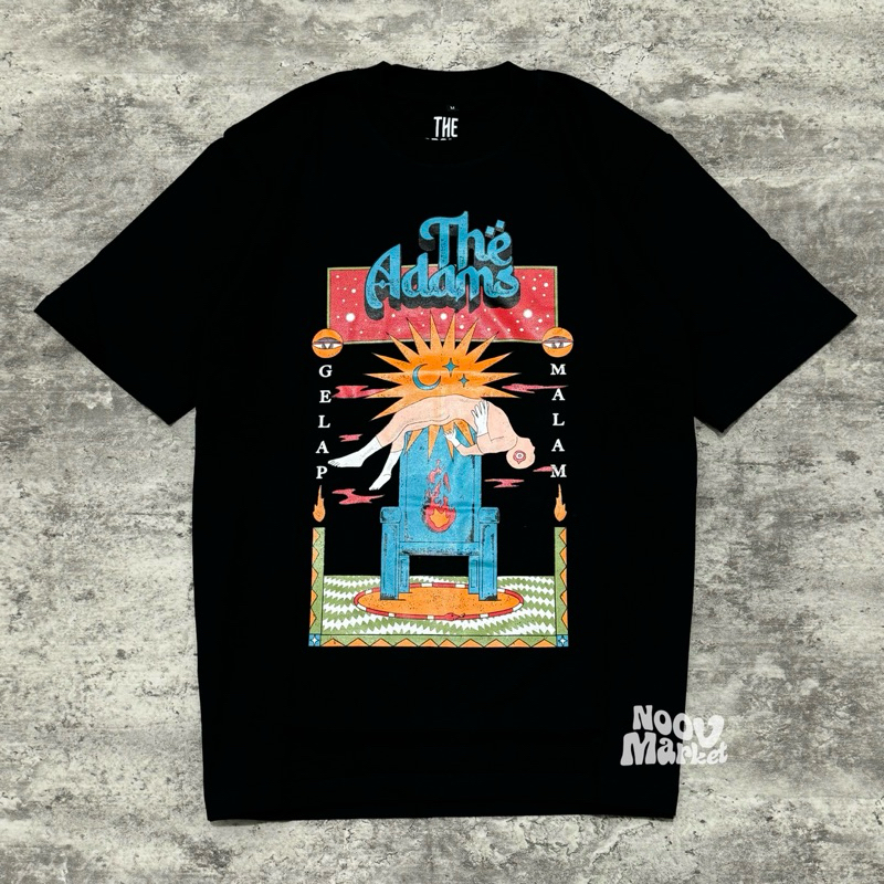 noov music merch The Adams - Gelap Malam Vol 1 Tshirt - Black | Original Merchandise Kaos Pria