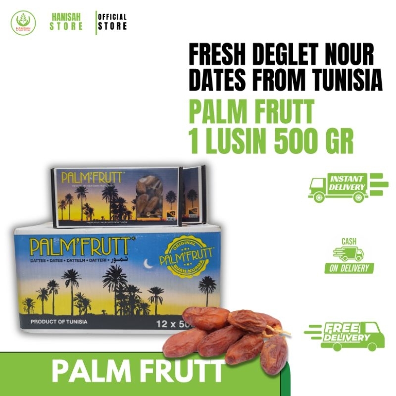 

Kurma Palm Frutt 1 Karton isi 12 x 500gr