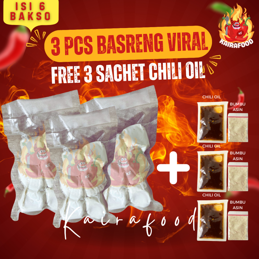 

PAKET BUNDLING BASRENG MENTAH + CHILI OIL 3 PCS