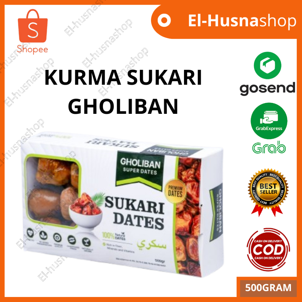 

Kurma Sukari 500gr Gholiban Korma Premium Basah Sukkari Fresh Original