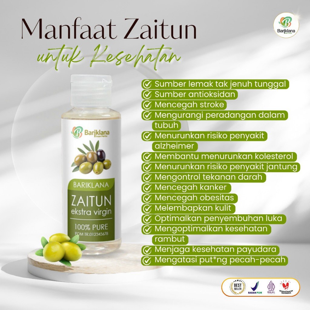 

MINYAK ZAITUN Bariklana Extra Virgin Olive Oil 100% Asli