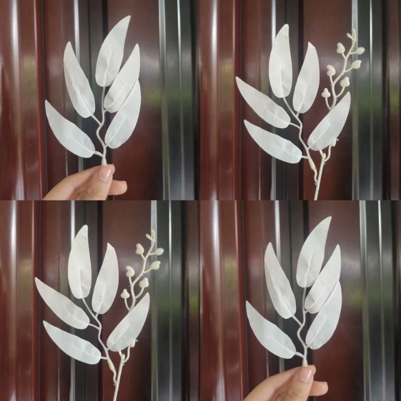 Topper Daun Elegant, Hiasan Kue Daun, Artificial Daun