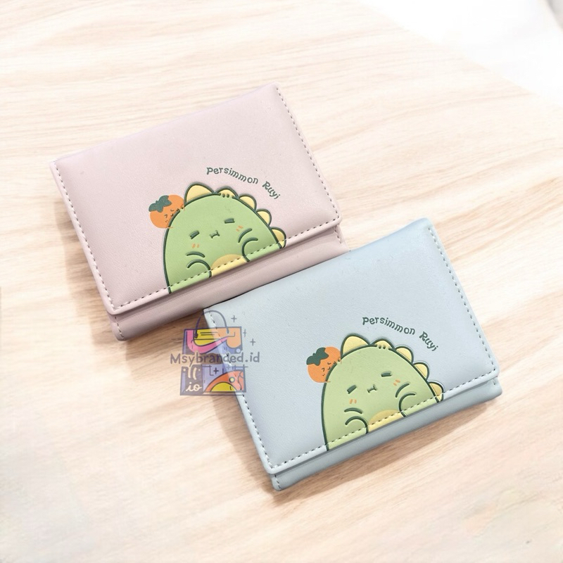 MINISO WOMEN'S CUTE LITTLE DINOSAUR SHORT WALLET | DOMPET WANITA LIPAT TIGA | DOMPET LIPAT TIGA | DO