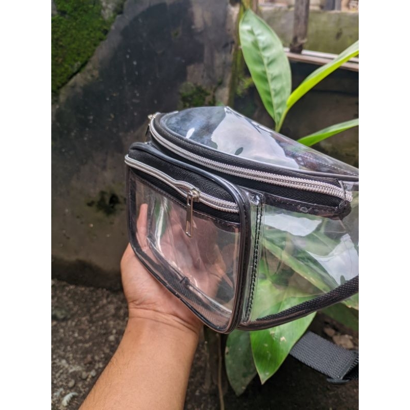 Waistbag Transparan - Tas mika Transparan pria - Tas wanita(Tebal) - Tas slempang - Tas PVC