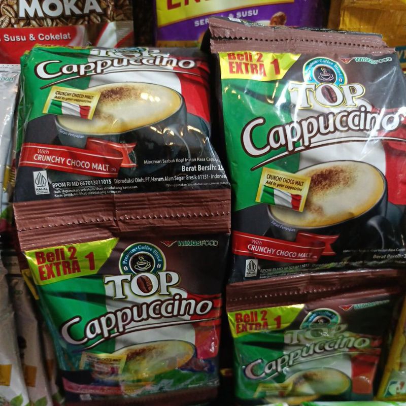 

TOP KOPI CAPPUCCINO WITH CRUNCHY CHOCOMALT