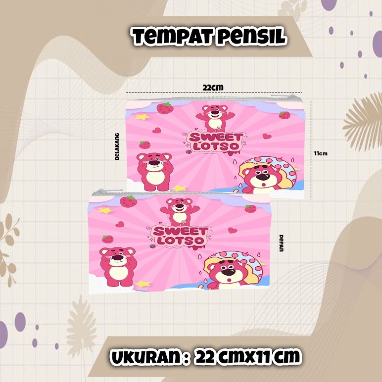 

Tempat Pensil Lotso 02 Pencil Case Dompet Kostak