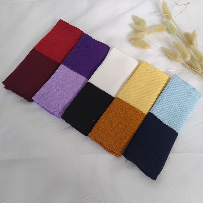 PROMO Ciput Rajut 2 warna Premium, Ciput Banda Rajut, Ciput Hijab Nyaman dipakai, Inner Rajut Premiu