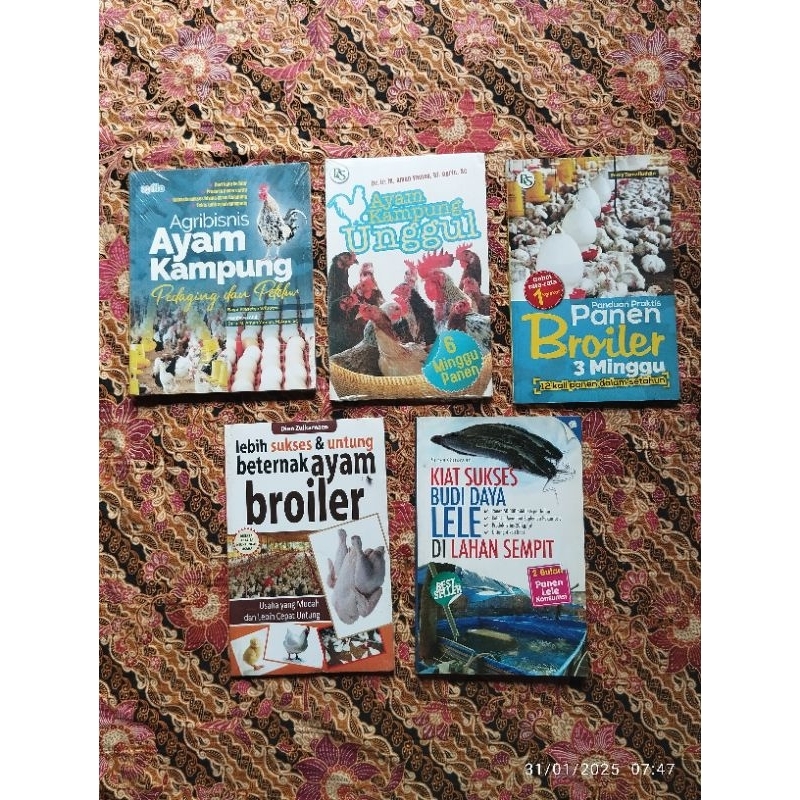 Buku Pertanian - Peternakan; Agribisnis AYAM KAMPUNG, Ayam KAMPUNG UNGGUL, Panen BROILER, Beternak A