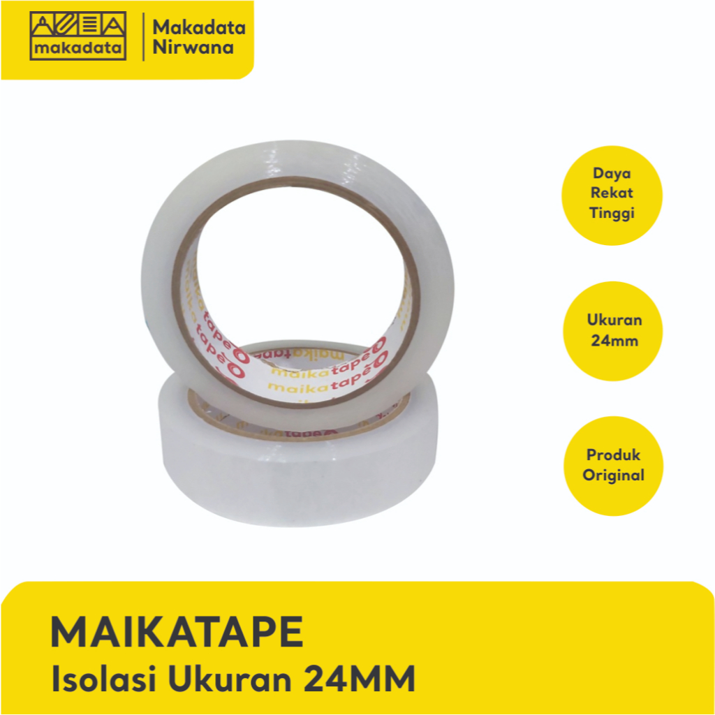 

MAIKATAPE ISOLASI TAPE UKURAN 24MM (1 PCS)