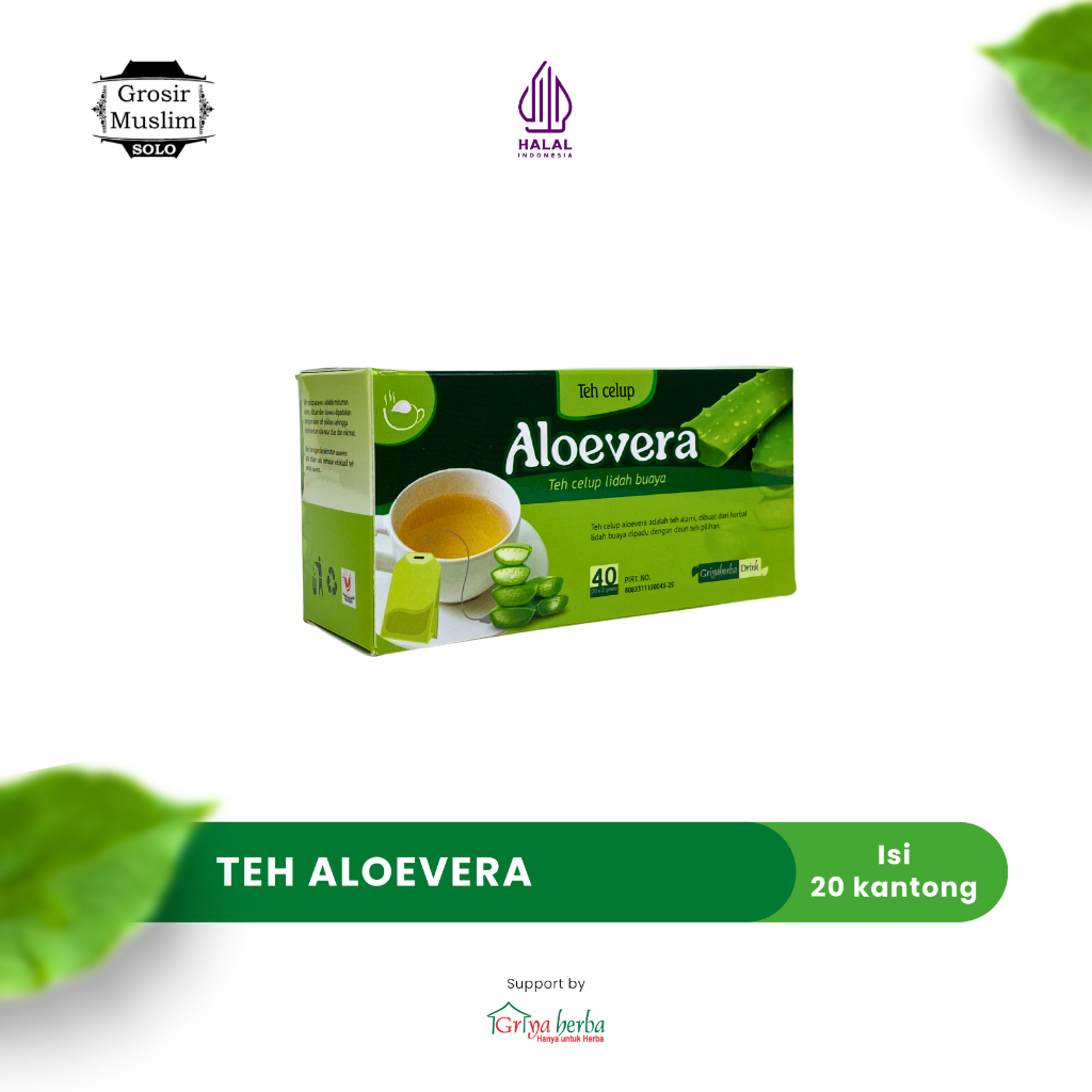 

Teh Celup Herbal Aloevera Isi 20 Kantong Original Griya Herba Halal Aloe Vera Lidah Buaya