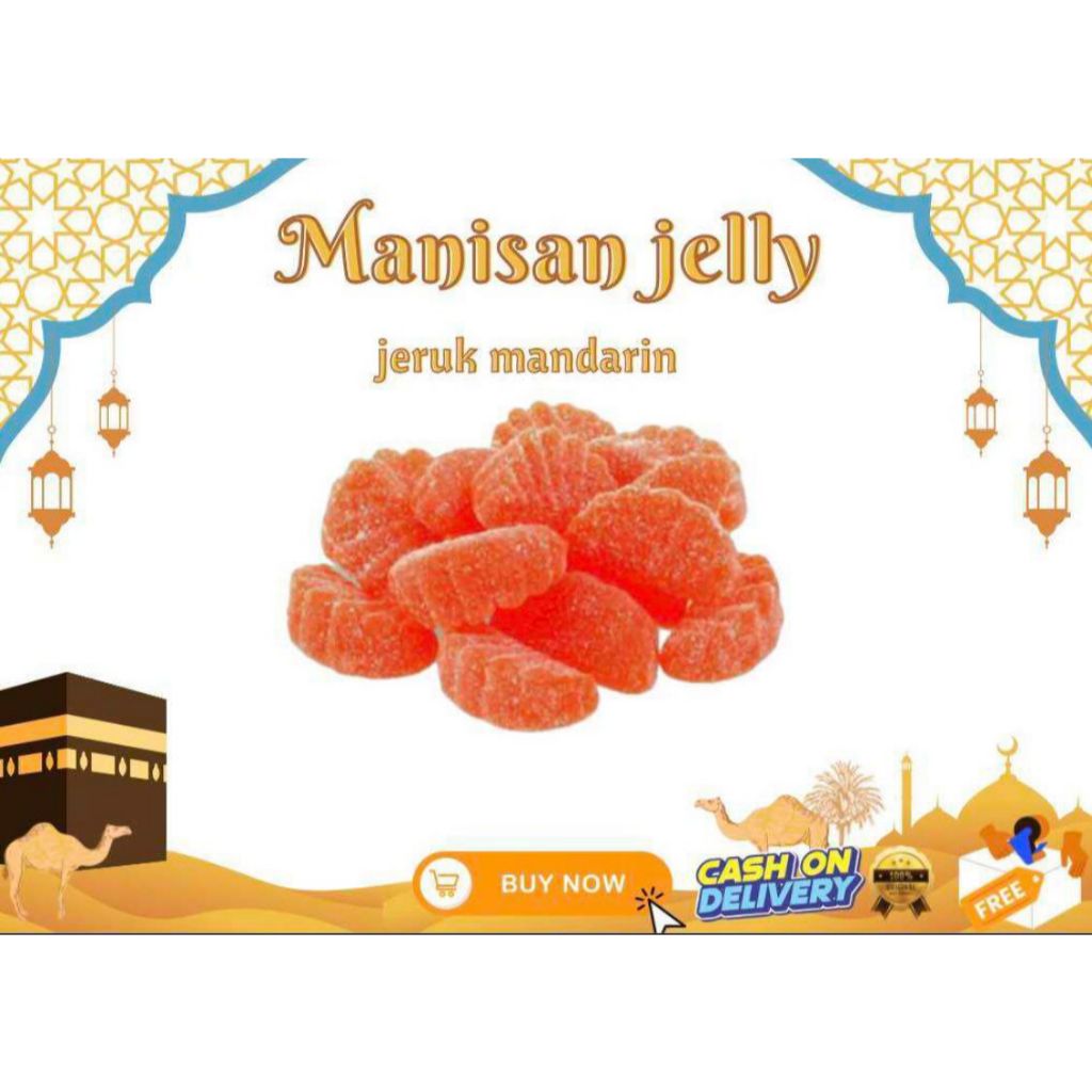 

permen jelly rasa jeruk 500gr | oleh oleh haji & Umroh manisan jelly jeruk mandarin